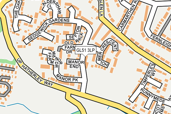 GL51 3LP map - OS OpenMap – Local (Ordnance Survey)