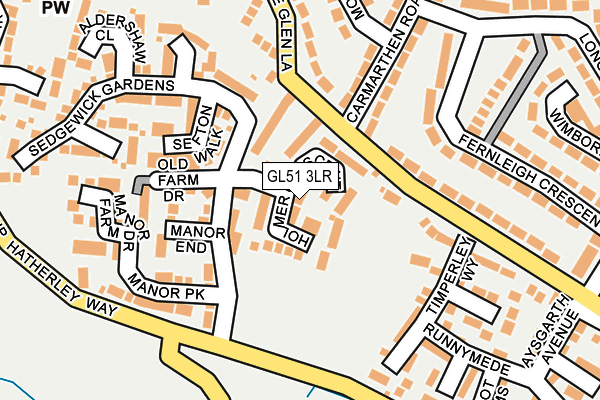 GL51 3LR map - OS OpenMap – Local (Ordnance Survey)