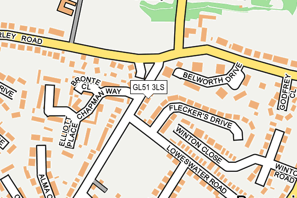 GL51 3LS map - OS OpenMap – Local (Ordnance Survey)