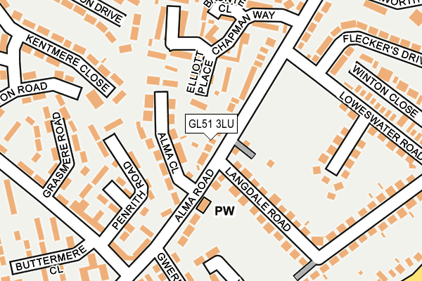 GL51 3LU map - OS OpenMap – Local (Ordnance Survey)