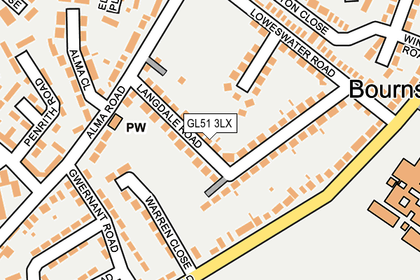 GL51 3LX map - OS OpenMap – Local (Ordnance Survey)