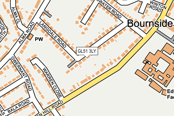 GL51 3LY map - OS OpenMap – Local (Ordnance Survey)