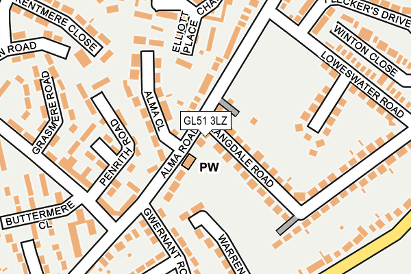 GL51 3LZ map - OS OpenMap – Local (Ordnance Survey)