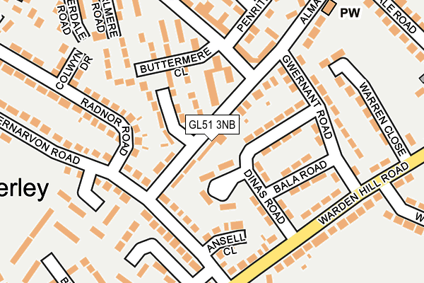 GL51 3NB map - OS OpenMap – Local (Ordnance Survey)