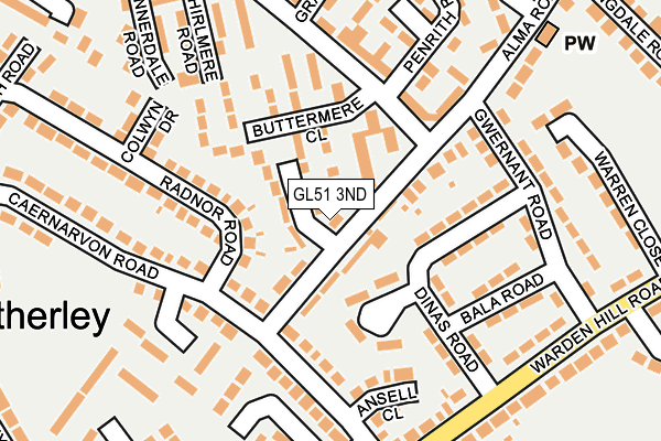 GL51 3ND map - OS OpenMap – Local (Ordnance Survey)