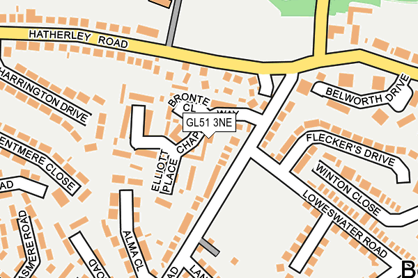 GL51 3NE map - OS OpenMap – Local (Ordnance Survey)