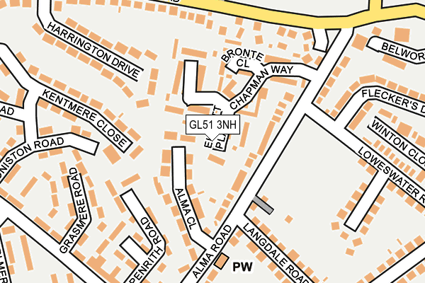 GL51 3NH map - OS OpenMap – Local (Ordnance Survey)