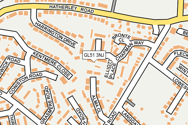 GL51 3NJ map - OS OpenMap – Local (Ordnance Survey)