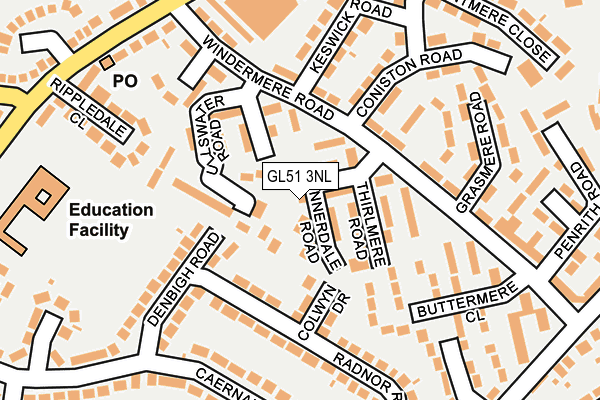 GL51 3NL map - OS OpenMap – Local (Ordnance Survey)