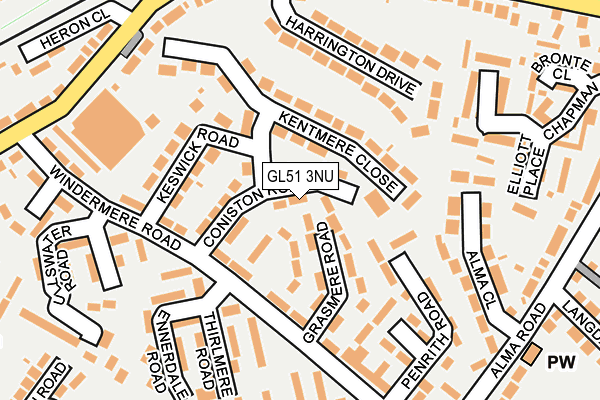 GL51 3NU map - OS OpenMap – Local (Ordnance Survey)