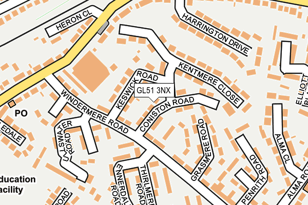 GL51 3NX map - OS OpenMap – Local (Ordnance Survey)