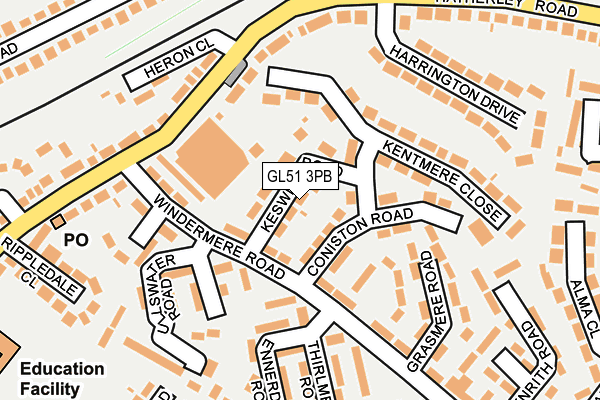 GL51 3PB map - OS OpenMap – Local (Ordnance Survey)