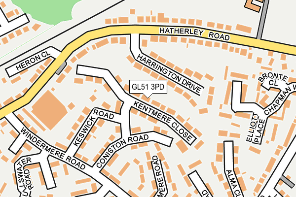 GL51 3PD map - OS OpenMap – Local (Ordnance Survey)