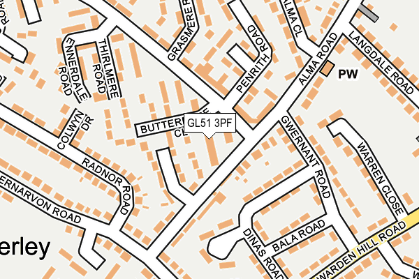 GL51 3PF map - OS OpenMap – Local (Ordnance Survey)