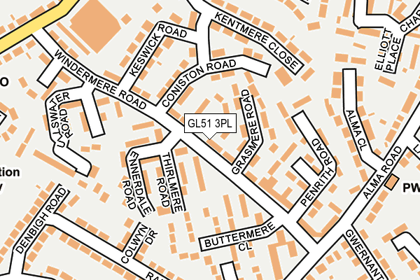 GL51 3PL map - OS OpenMap – Local (Ordnance Survey)