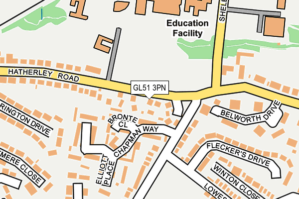 GL51 3PN map - OS OpenMap – Local (Ordnance Survey)