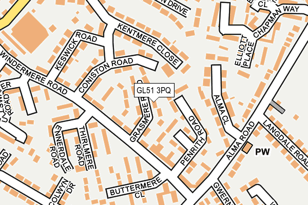 GL51 3PQ map - OS OpenMap – Local (Ordnance Survey)