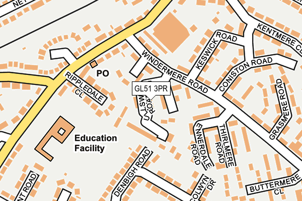 GL51 3PR map - OS OpenMap – Local (Ordnance Survey)