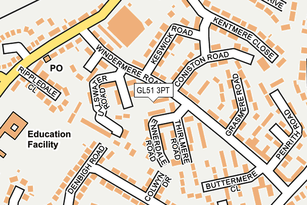 GL51 3PT map - OS OpenMap – Local (Ordnance Survey)