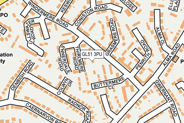 GL51 3PU map - OS OpenMap – Local (Ordnance Survey)