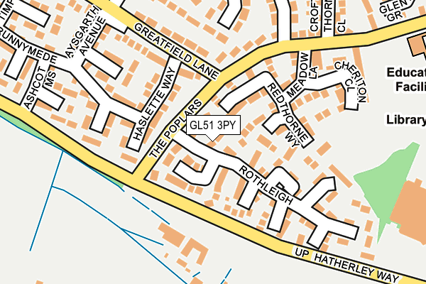 GL51 3PY map - OS OpenMap – Local (Ordnance Survey)