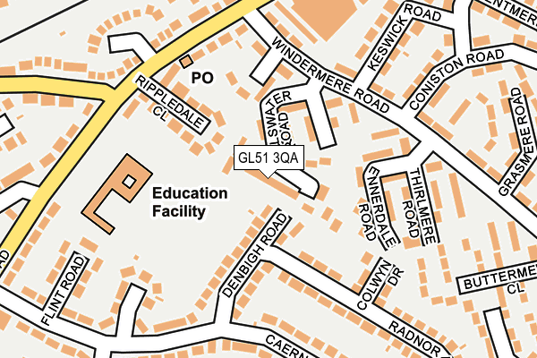 GL51 3QA map - OS OpenMap – Local (Ordnance Survey)