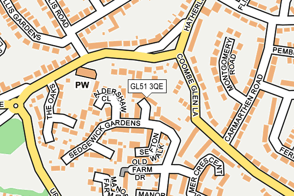 GL51 3QE map - OS OpenMap – Local (Ordnance Survey)