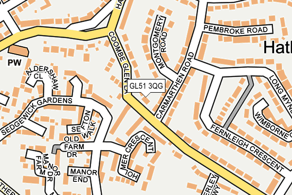 GL51 3QG map - OS OpenMap – Local (Ordnance Survey)