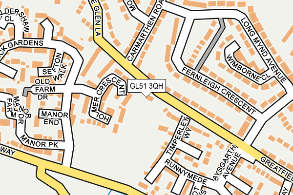 GL51 3QH map - OS OpenMap – Local (Ordnance Survey)