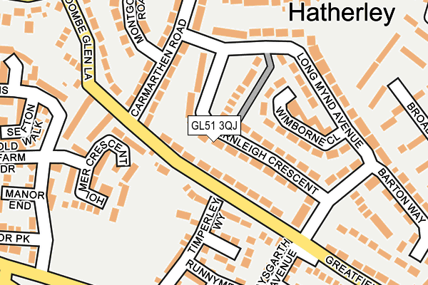 GL51 3QJ map - OS OpenMap – Local (Ordnance Survey)