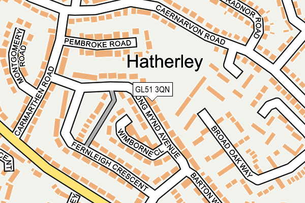 GL51 3QN map - OS OpenMap – Local (Ordnance Survey)