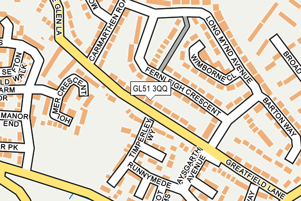 GL51 3QQ map - OS OpenMap – Local (Ordnance Survey)