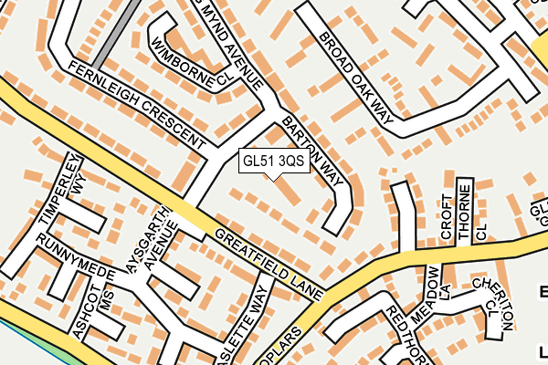 GL51 3QS map - OS OpenMap – Local (Ordnance Survey)
