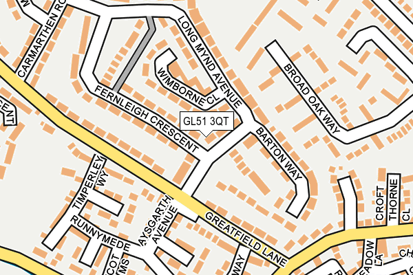 GL51 3QT map - OS OpenMap – Local (Ordnance Survey)