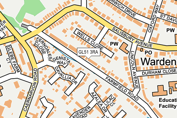 GL51 3RA map - OS OpenMap – Local (Ordnance Survey)
