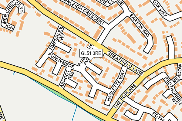 GL51 3RE map - OS OpenMap – Local (Ordnance Survey)