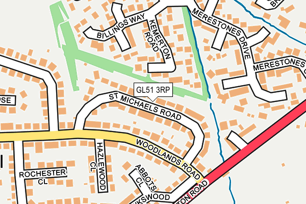 GL51 3RP map - OS OpenMap – Local (Ordnance Survey)