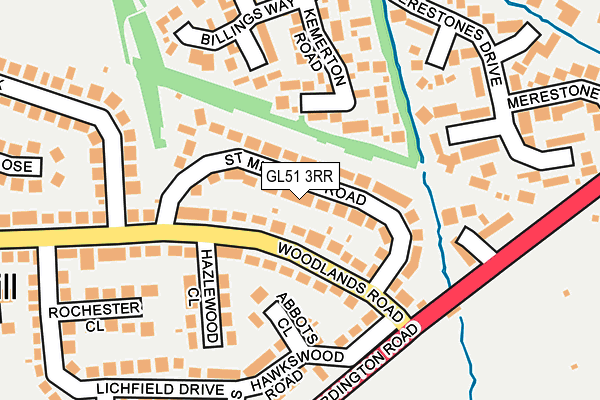 GL51 3RR map - OS OpenMap – Local (Ordnance Survey)