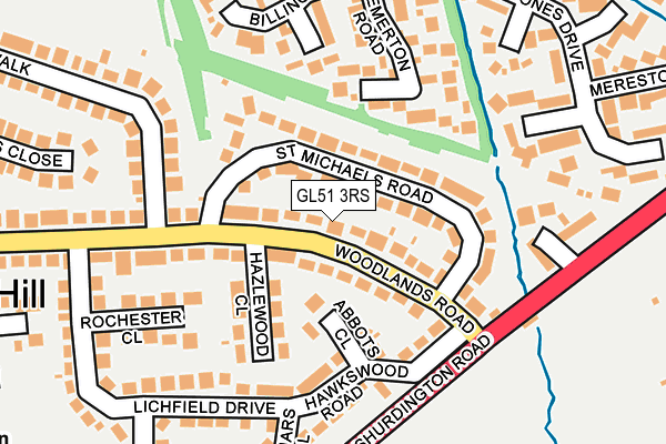 GL51 3RS map - OS OpenMap – Local (Ordnance Survey)