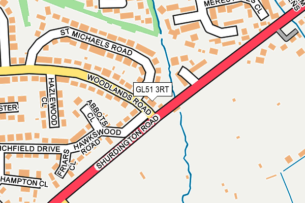 GL51 3RT map - OS OpenMap – Local (Ordnance Survey)