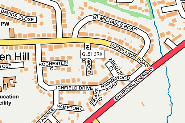 GL51 3RX map - OS OpenMap – Local (Ordnance Survey)