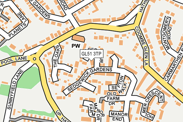 GL51 3TP map - OS OpenMap – Local (Ordnance Survey)