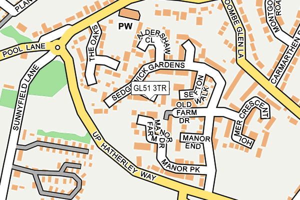 GL51 3TR map - OS OpenMap – Local (Ordnance Survey)