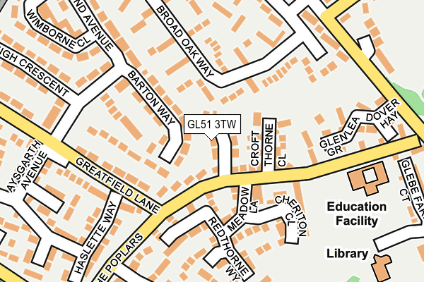 GL51 3TW map - OS OpenMap – Local (Ordnance Survey)