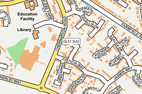 GL51 3UU map - OS OpenMap – Local (Ordnance Survey)