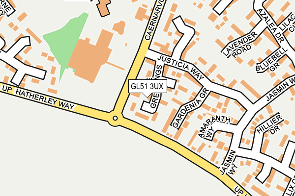 GL51 3UX map - OS OpenMap – Local (Ordnance Survey)