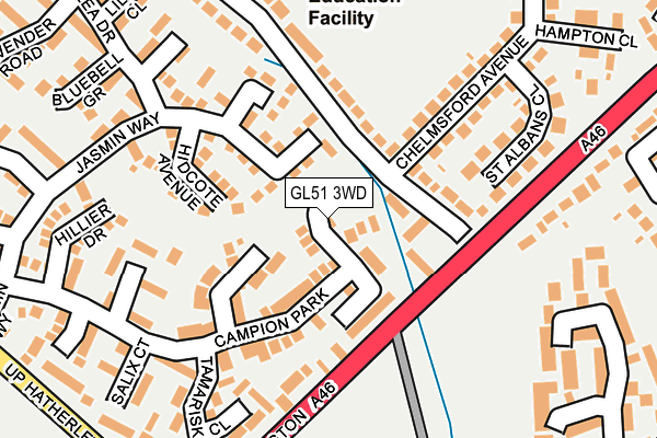 GL51 3WD map - OS OpenMap – Local (Ordnance Survey)