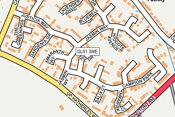 GL51 3WE map - OS OpenMap – Local (Ordnance Survey)