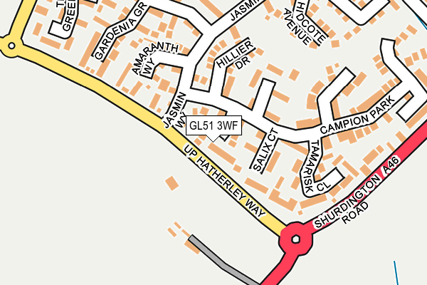 GL51 3WF map - OS OpenMap – Local (Ordnance Survey)