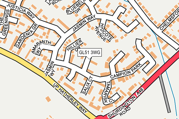 GL51 3WG map - OS OpenMap – Local (Ordnance Survey)